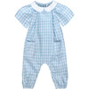Christopher Romper, Blue & White Gingham - Rompers - 1 - thumbnail