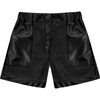 Recycled Leather Short Pant, Black - Shorts - 1 - thumbnail