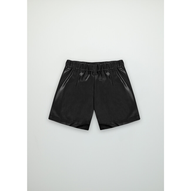 Recycled Leather Short Pant, Black - Shorts - 4