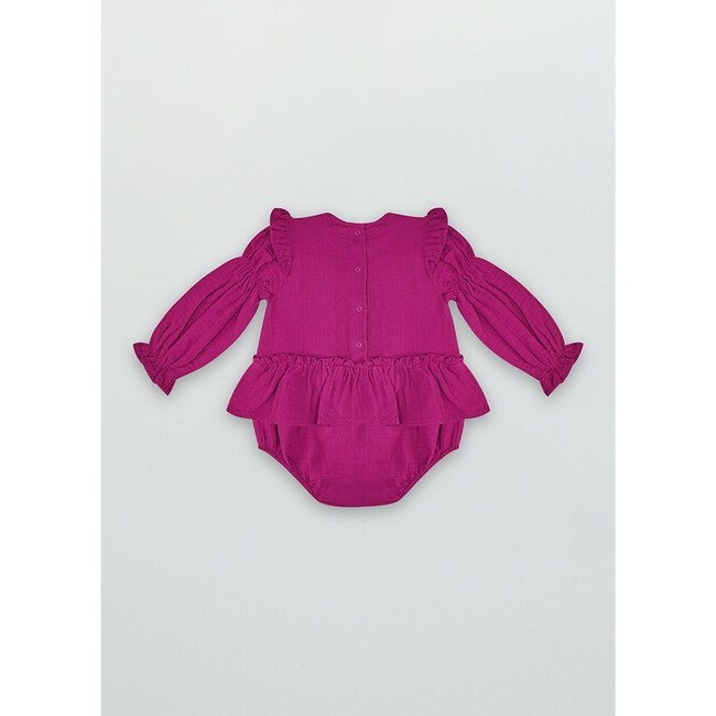Dominique Baby Romper, Bougainvillea - Rompers - 3