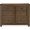 Wesley Farmhouse 6-Drawer Assembled Double Dresser, Stablewood - Dressers - 1 - thumbnail