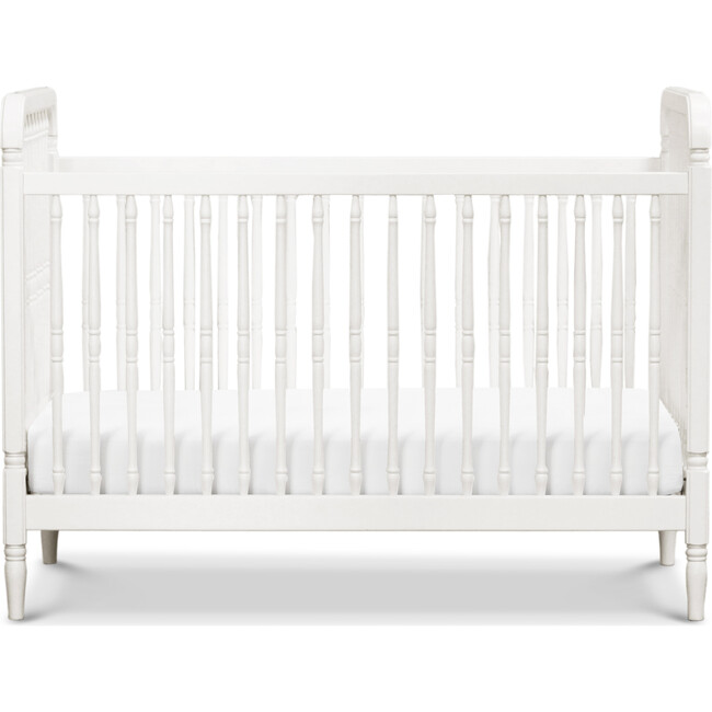 Liberty 3-in-1 Convertible Spindle Crib with Toddler Bed Conversion Kit, Warm White - Cribs - 1