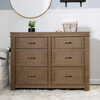 Wesley Farmhouse 6-Drawer Assembled Double Dresser, Stablewood - Dressers - 2