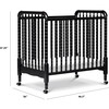 Jenny Lind 3-in-1 Convertible Mini Crib, Ebony - Cribs - 3 - thumbnail