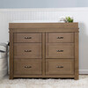 Wesley Farmhouse 6-Drawer Assembled Double Dresser, Stablewood - Dressers - 3