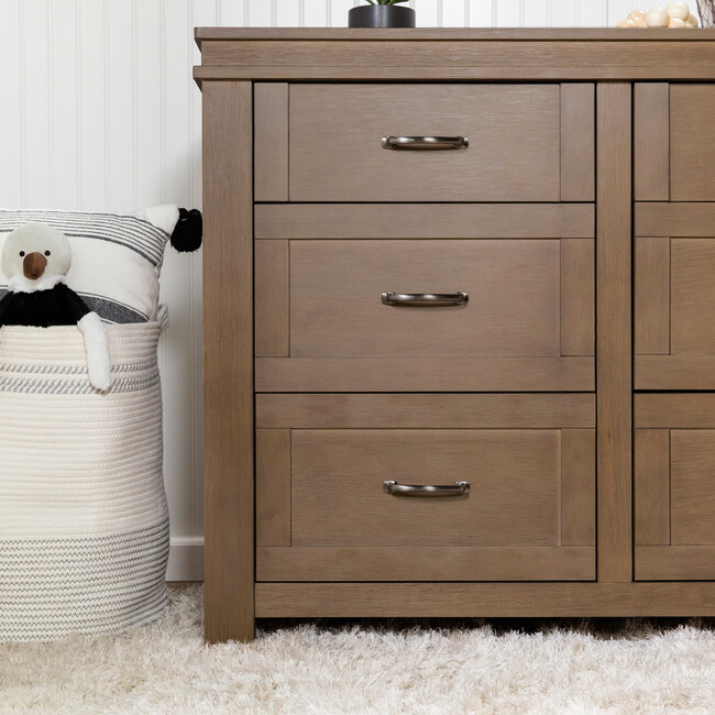 Wesley Farmhouse 6-Drawer Assembled Double Dresser, Stablewood - Dressers - 5