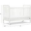 Liberty 3-in-1 Convertible Spindle Crib with Toddler Bed Conversion Kit, Warm White - Cribs - 4 - thumbnail