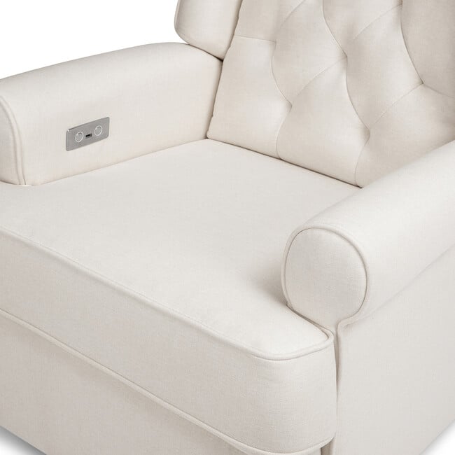 Harbour Electronic Recliner and Swivel Glider, Performance Cream Eco-Weave - Nursery Chairs - 6