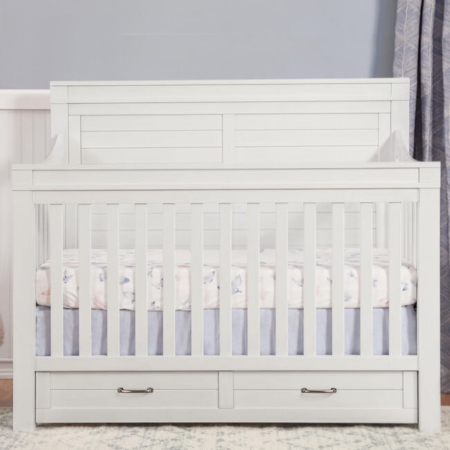 Wesley Farmhouse Storage Crib, Heirloom White - Cribs - 4