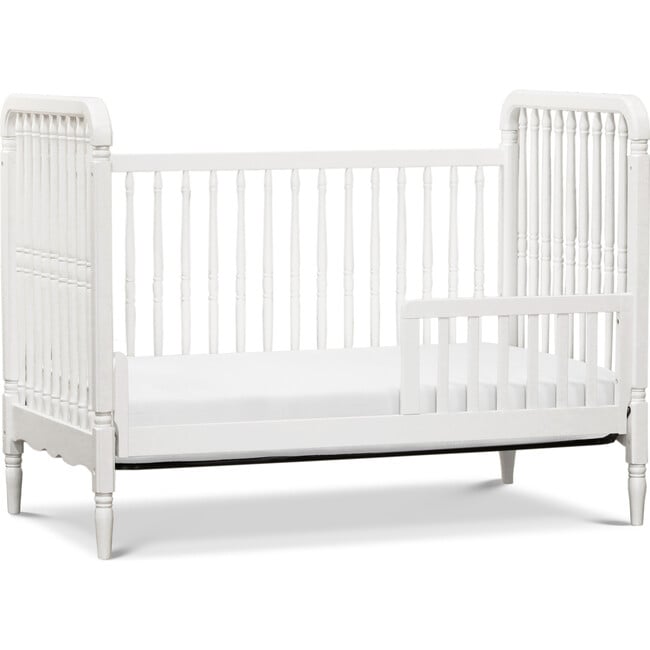 Liberty 3-in-1 Convertible Spindle Crib with Toddler Bed Conversion Kit, Warm White - Cribs - 5