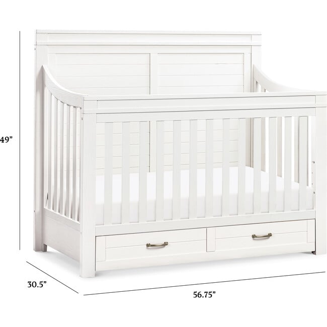 Wesley Farmhouse Storage Crib, Heirloom White - Cribs - 5