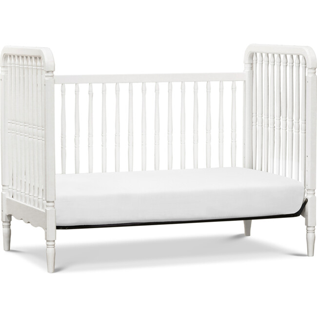 Liberty 3-in-1 Convertible Spindle Crib with Toddler Bed Conversion Kit, Warm White - Cribs - 6