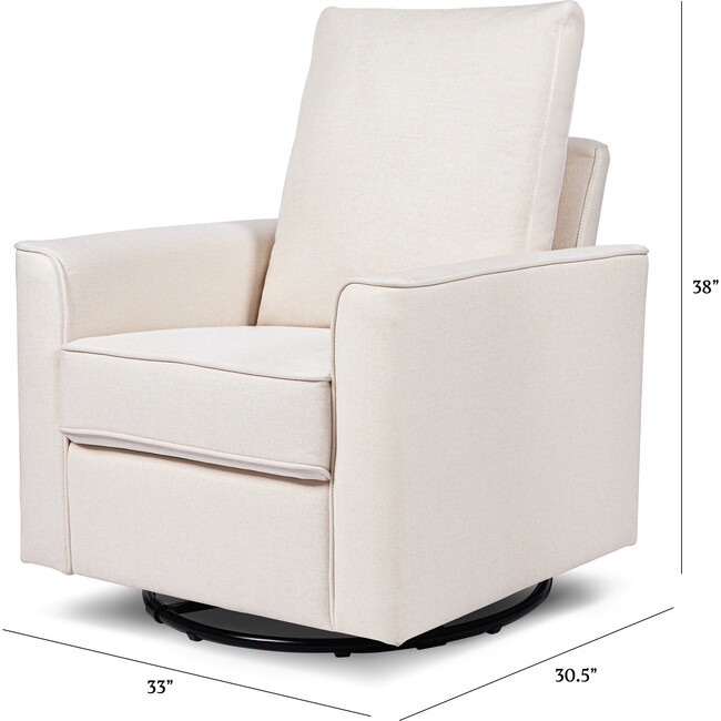 Alden Swivel Glider, Performance Cream Eco-Weave - Nursery Chairs - 4