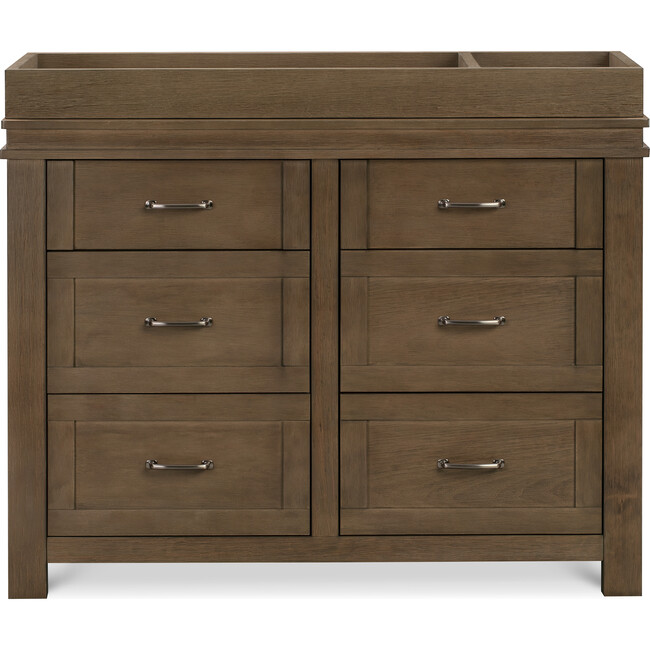 Wesley Farmhouse 6-Drawer Assembled Double Dresser, Stablewood - Dressers - 9