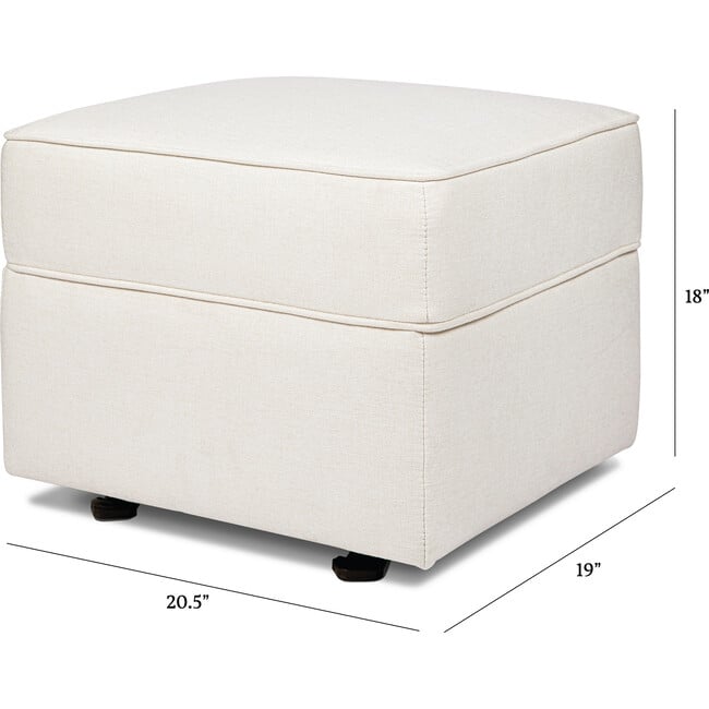 Willa-Alden Gliding Ottoman, Performance Cream Eco-Weave - Ottomans - 8