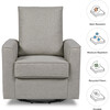 Alden Swivel Glider, Performance Grey Eco-Weave - Nursery Chairs - 4