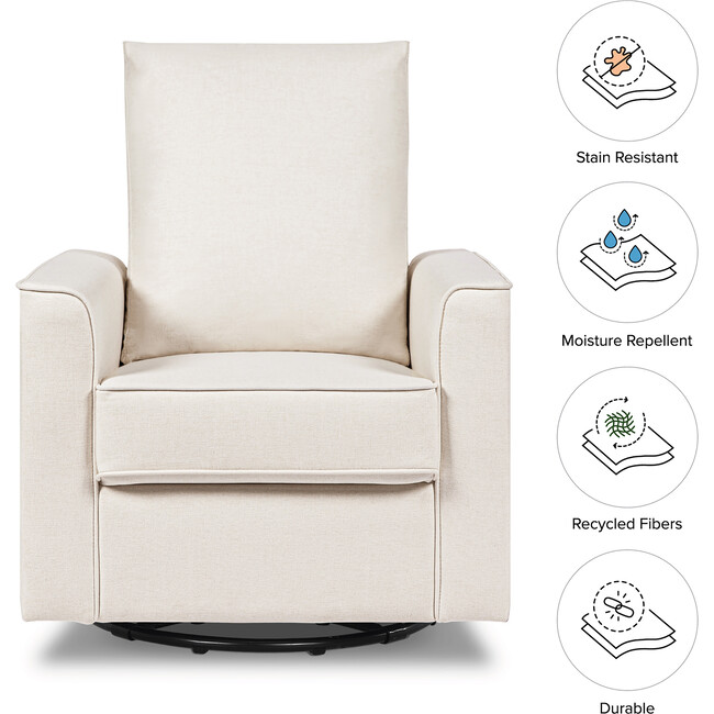 Alden Swivel Glider, Performance Cream Eco-Weave - Nursery Chairs - 5