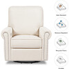 Linden Electronic Recliner and Swivel Glider, Performance Cream Eco-Weave - Nursery Chairs - 6 - thumbnail