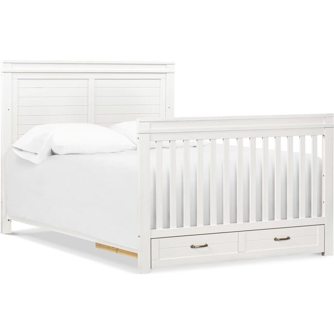 Wesley Farmhouse Storage Crib, Heirloom White - Cribs - 8