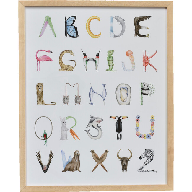 Animal Alphabet, 16" x 20"