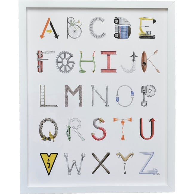 Construction Alphabet, 16" x 20"