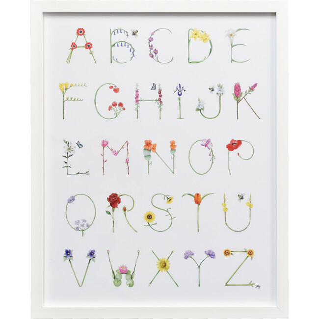 Flower Alphabet, 16" x 20" - Art - 1