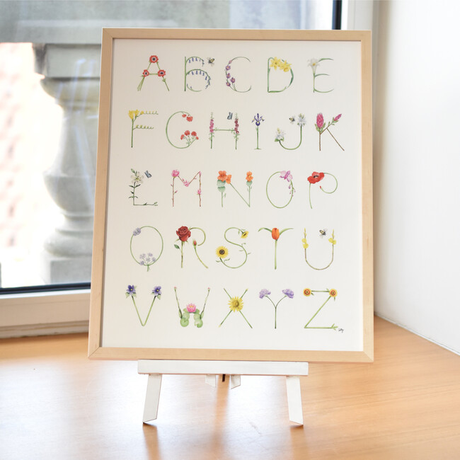 Flower Alphabet, 16" x 20" - Art - 3