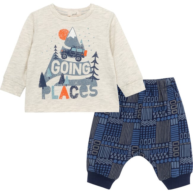 Going Places Pant Set, Grey Heather