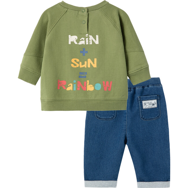Rain And Sun Sweatshirt Set, Green