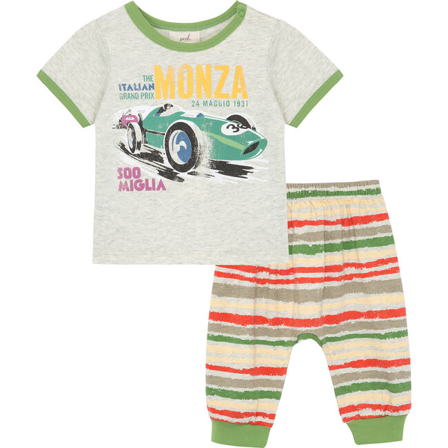 Racetrack Pant Set, Grey Heather - Two Pieces - 1