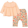Babydoll Pant Set, Peach - Two Pieces - 2