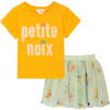 Petite Noix Skirt Set, Orange - Two Pieces - 1 - thumbnail