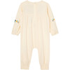 Dots & Flowers Coverall, Off-White - Onesies - 2