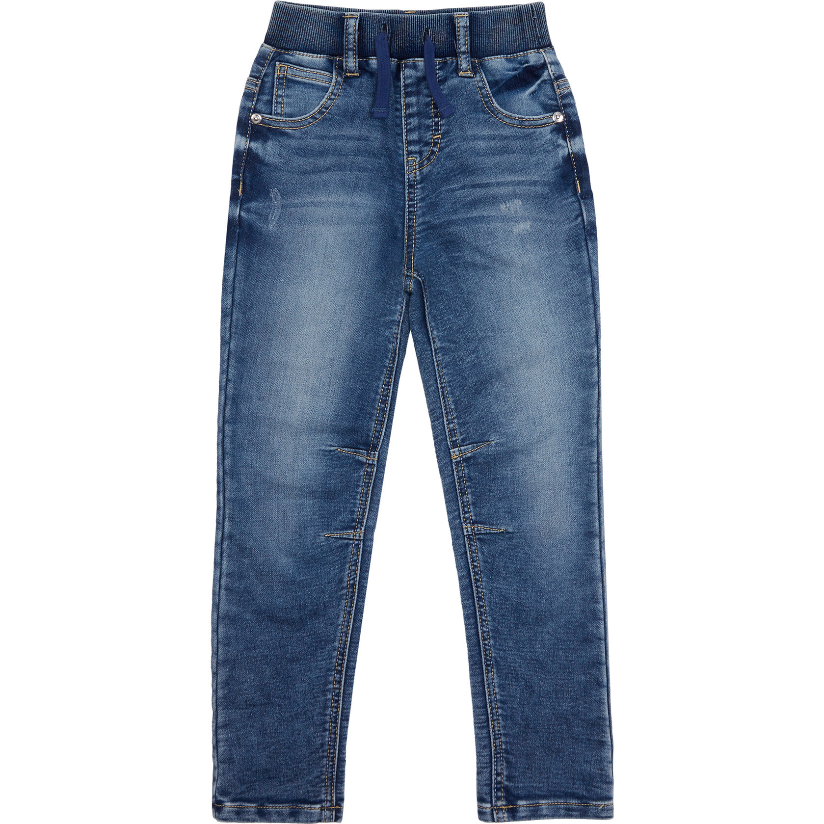 Knit Denim Pull On Pant, Indigo - Pants - 1