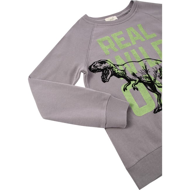 T-Rex Sweatshirt, Grey - Sweatshirts - 3