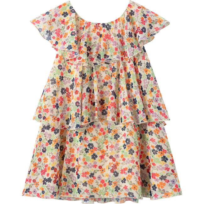 Tiered Floral Dress, Print