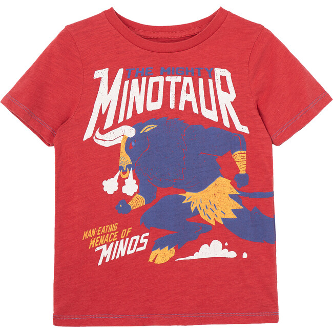 The Mighty Minotaur Tee, Red - Tees - 1