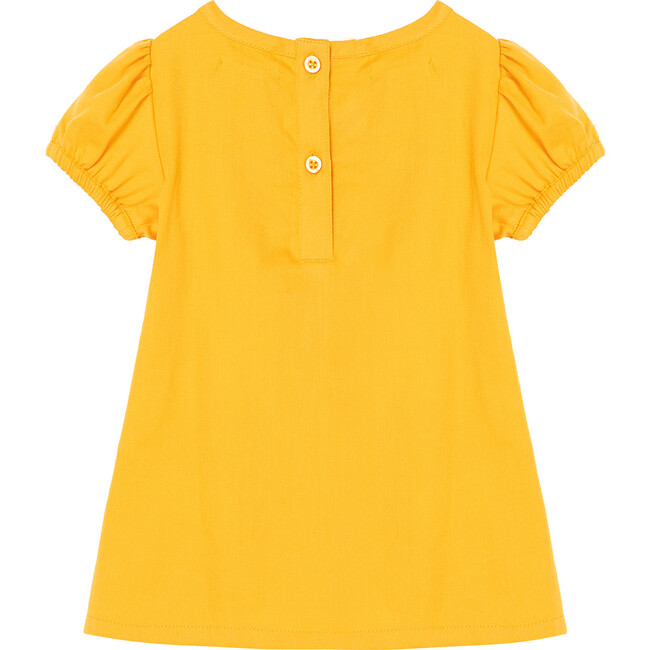 Embroidered Yoke Dress, Yellow