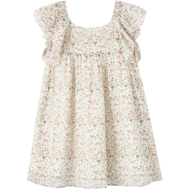 Floral Print Crinkle Dress, Print - Dresses - 1