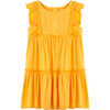 Jacquard Dress, Yellow - Dresses - 1 - thumbnail