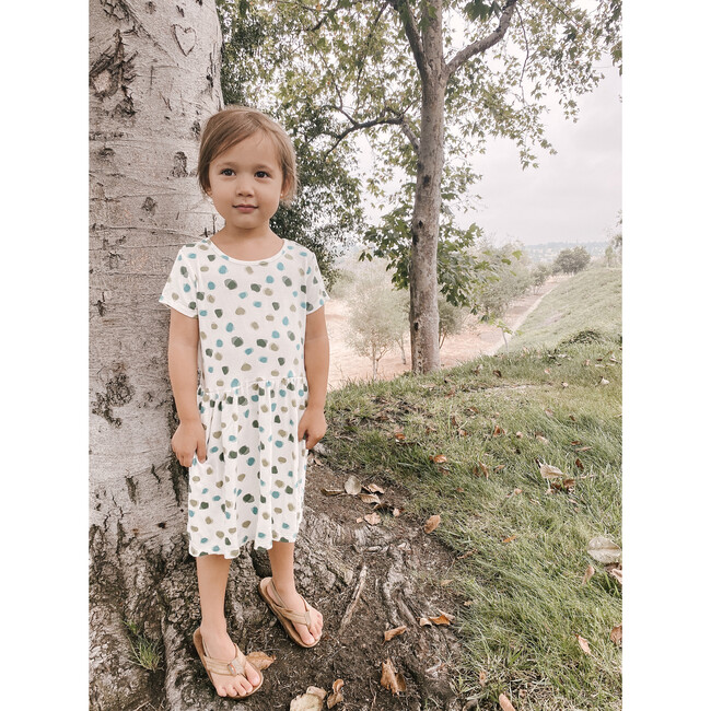 Dotted Knit Dress, Print - Dresses - 2