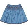 Chainstitched Pixie Skirt, Indigo - Skirts - 2