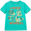 The 7 Wonders Tee, Turquoise - Tees - 1 - thumbnail