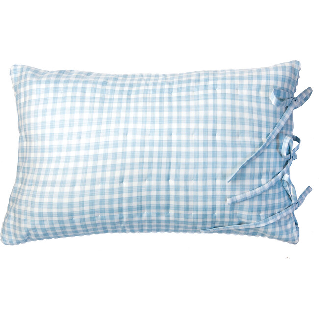 Corin Pillow Sham, Blue & White Gingham - Shams - 3