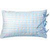 Corin Pillow Sham, Blue & White Gingham - Shams - 3