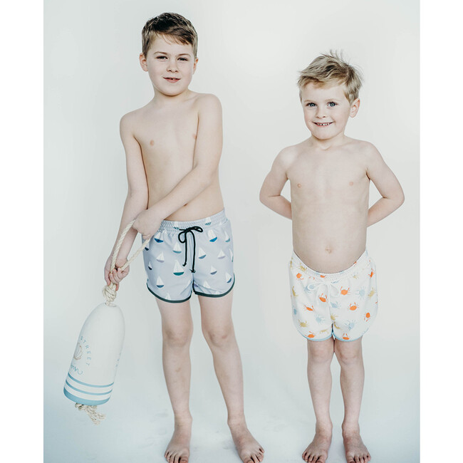 Drawstring Trunks, Sailboats - Swim Trunks - 2
