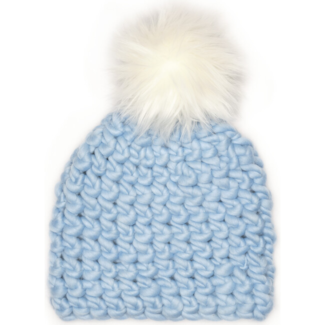 Kids Beanie Pomster, Ice - Hats - 1
