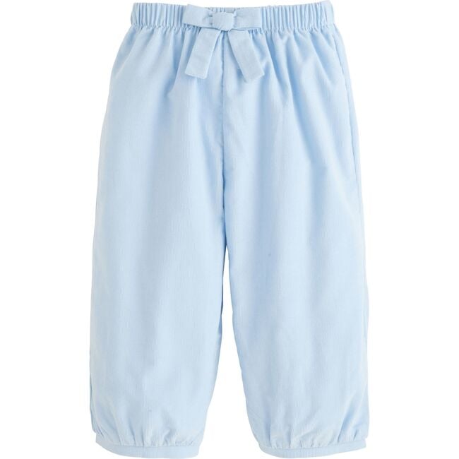 Banded Corduroy Bow Pant, Light Blue