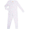 Starry Night Long Pajamas, Pink - Pajamas - 1 - thumbnail