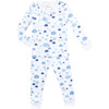 Clouds Long Pajamas, Blue - Pajamas - 1 - thumbnail